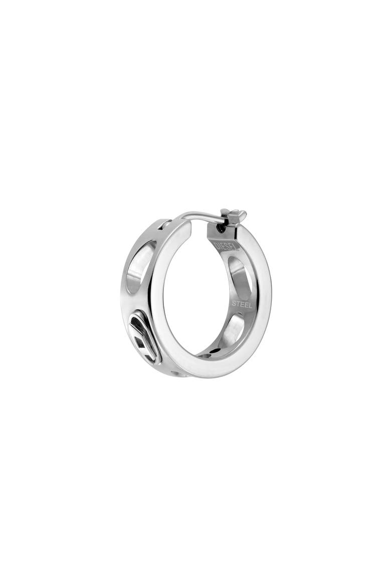 Oval D Logo Single Hoop Earring, Alternate, color, SILVER