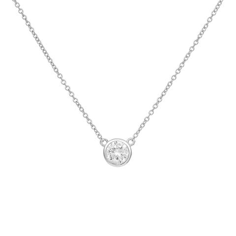 Tate Bezel Crystal Pendant Necklace