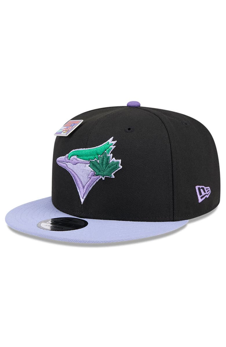 New Era Men's New Era Black/Purple Toronto Blue Jays Grape Big League Chew Flavor Pack 9FIFTY Snapback Hat, Alternate, color, Black