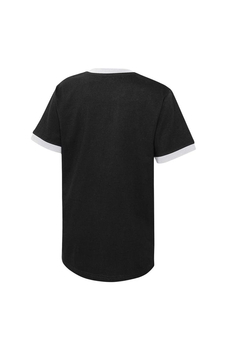 Outerstuff Youth Black Brooklyn Nets Hoop City Hometown Ringer T-Shirt, Alternate, color, Black