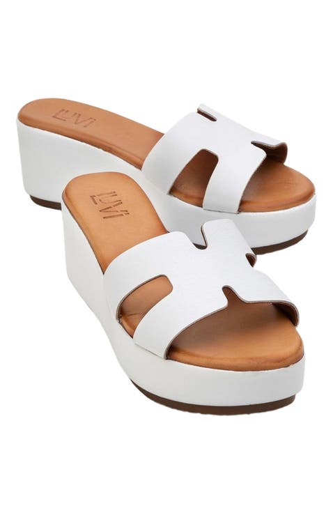 Lia Leather Platform Sandal (Women)