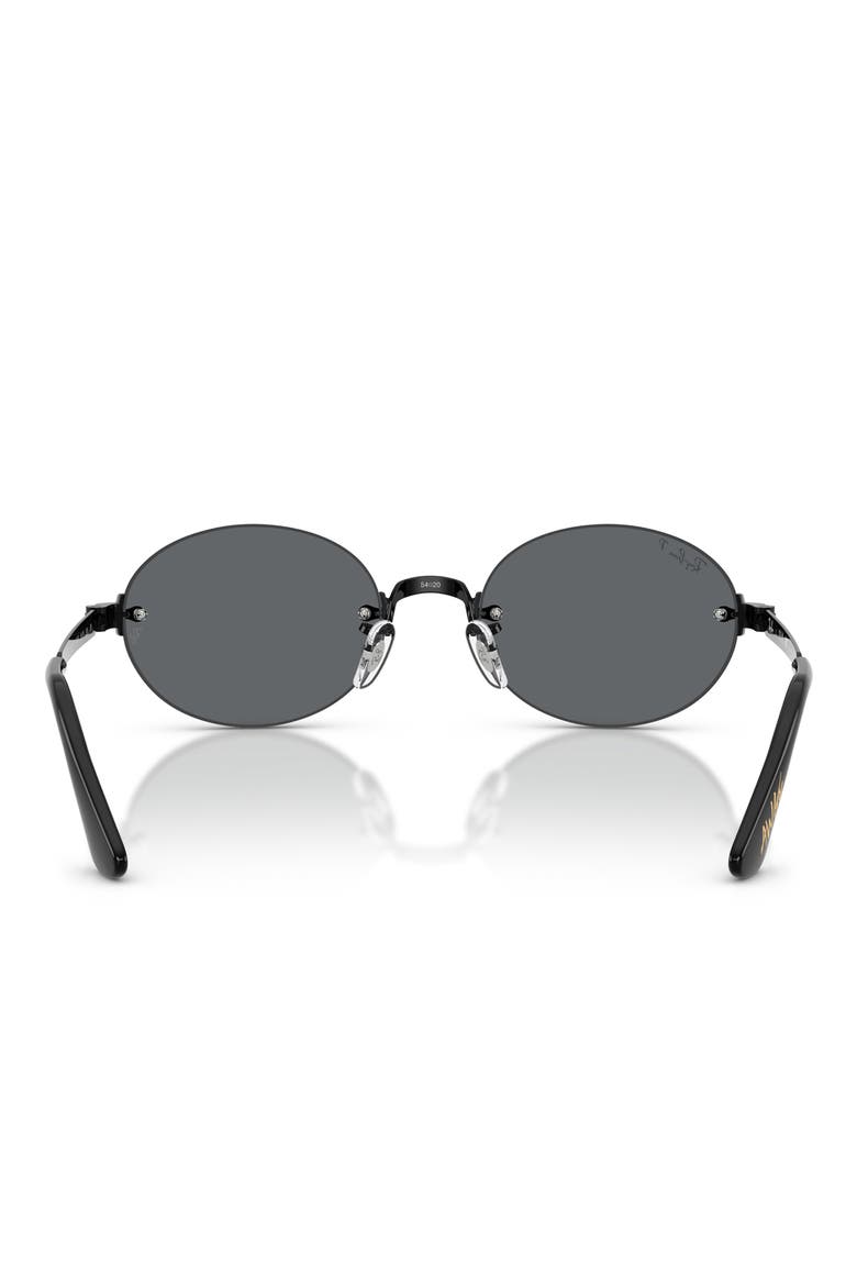 x A$AP Rocky 54mm Polarized Oval Sunglasses, Alternate, color, BLACK / DARK GREY POLAR