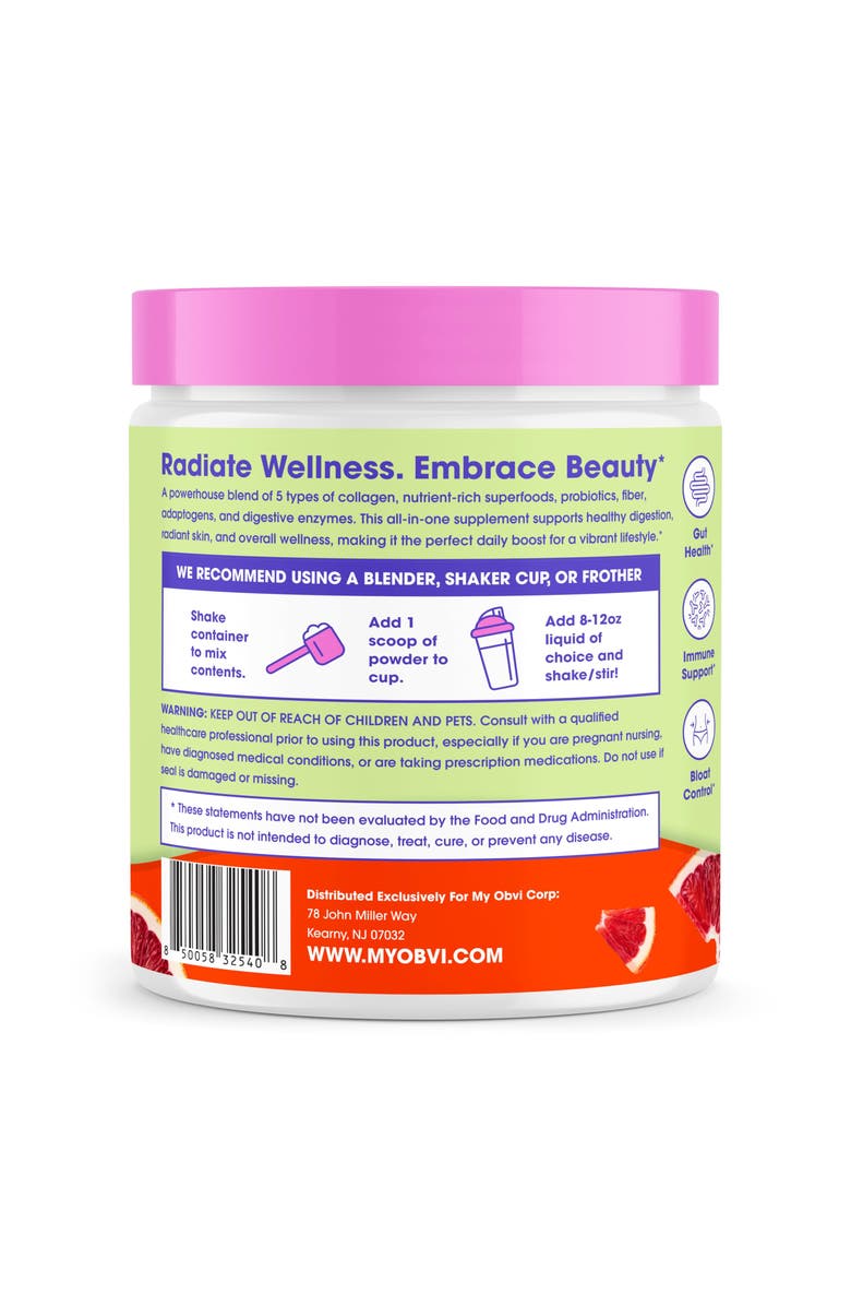 Obvi Collagen Greens Nutrient Rich Superfood Blend  Blood Orange Yuzu, Alternate, color, NO COLOR