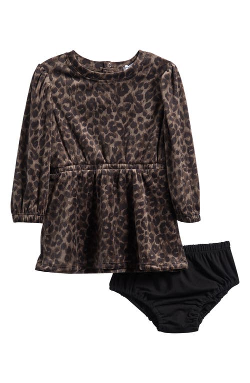 Splendid Cheetah Print Long Sleeve Dress & Bloomers Set In Animal Print