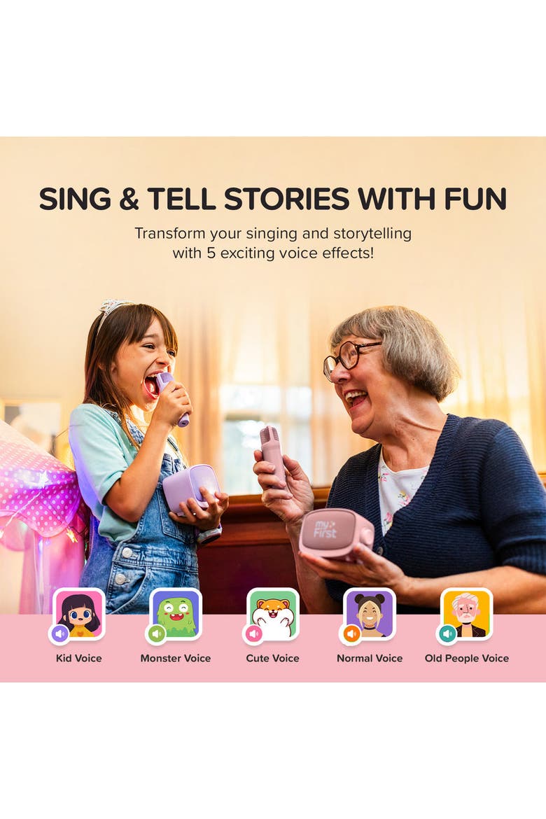 Voice 2 - Speaker and Microphone Karaoke For Kids, Alternate, color, Pink
