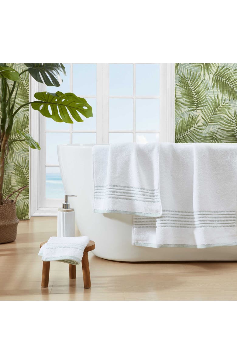 Tommy Bahama Cliff Side 3-Piece Towel Set, Alternate, color, White/ Sage