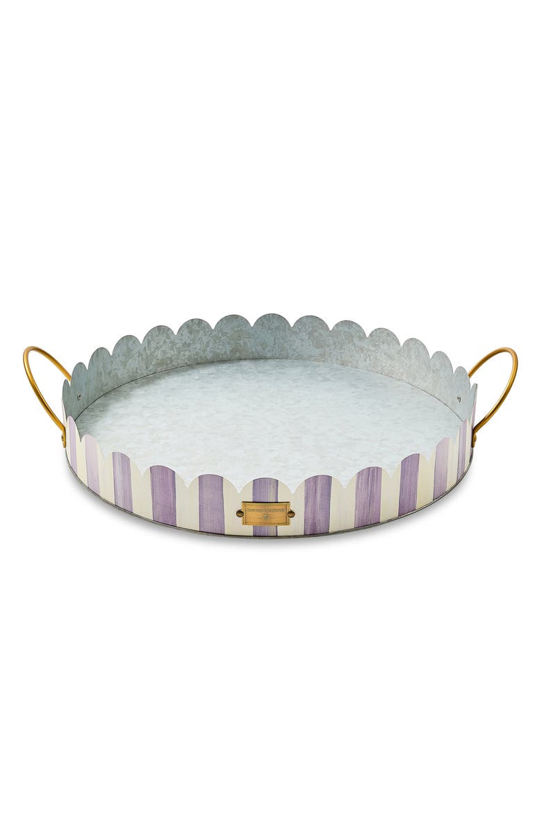 MACKENZIE CHILDS Violet Stripe Set of 2 Serving Trays, Alternate, color, Violet