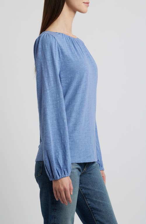 Caslonr Caslon(r) Gathered Neck Top In Blue Colony