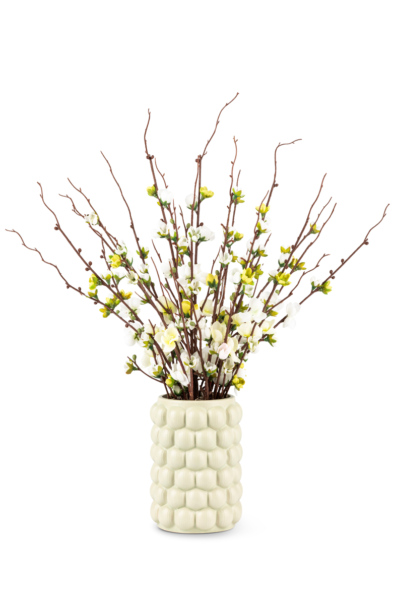 CocoBella Elettra Quince Bud Arrangement, Main, color, Snow