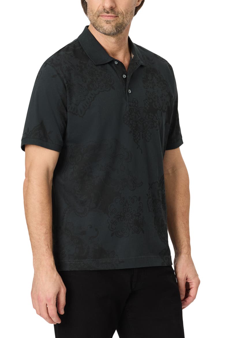 Linford Cotton Polo, Alternate, color, BLACK