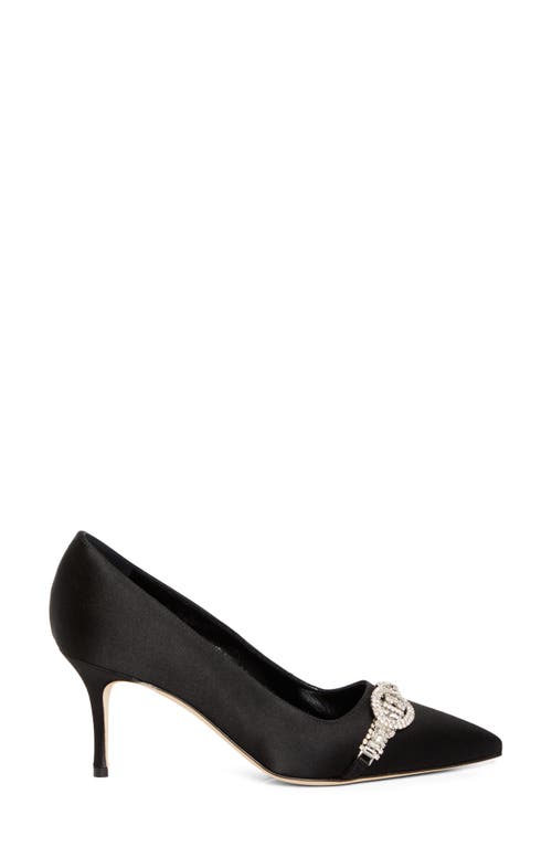 Manolo Blahnik Asapump Satin Pumps In Black