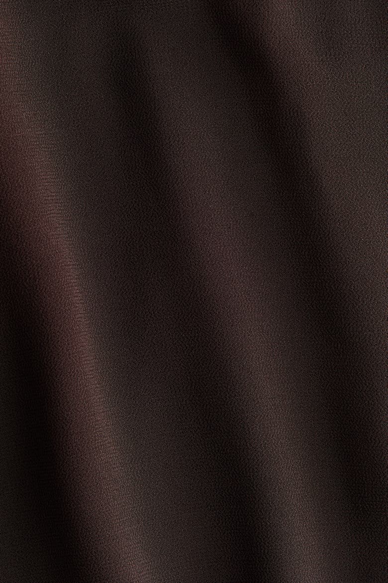 Tie-Back Stand-Up-Collar Blouse, Alternate, color, Dark brown