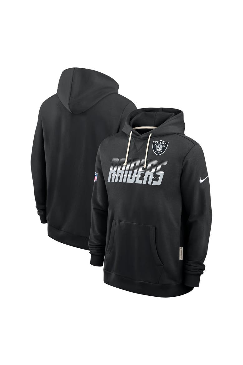 Men's Nike Black Las Vegas Raiders Sideline Standard Issue Top Prospect Dri-FIT Hoodie, Main, color, Black