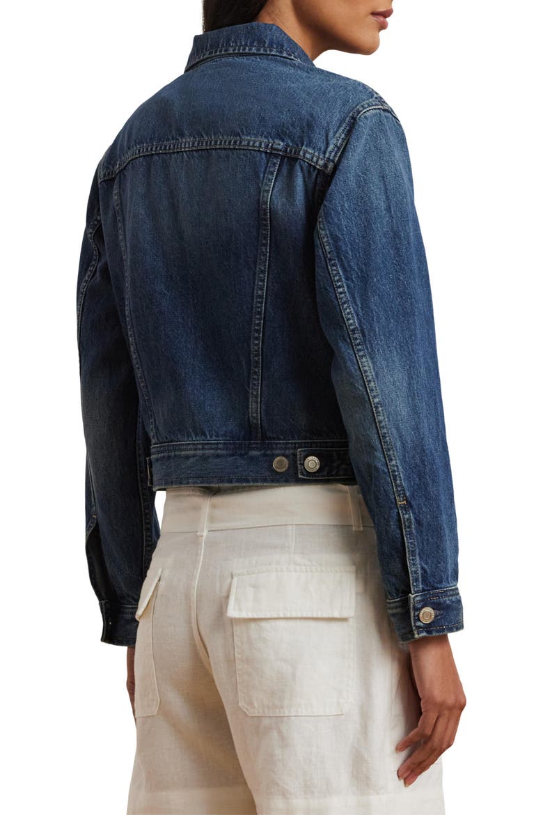 Denim Trucker Jacket, Alternate, color, HAZE WASH
