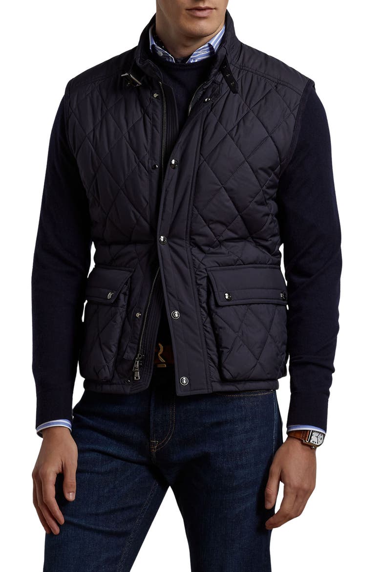 Leyland Diamond Quilted Vest, Main, color, CLASSIC CHAIRMAN NAVY
