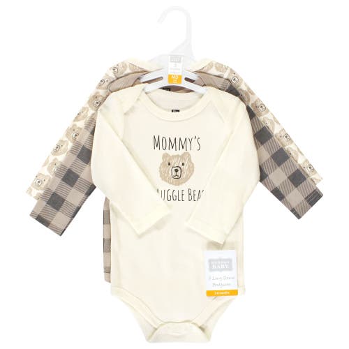 Hudson Baby Essential Long-sleeve Cotton Bodysuit Triple Set
