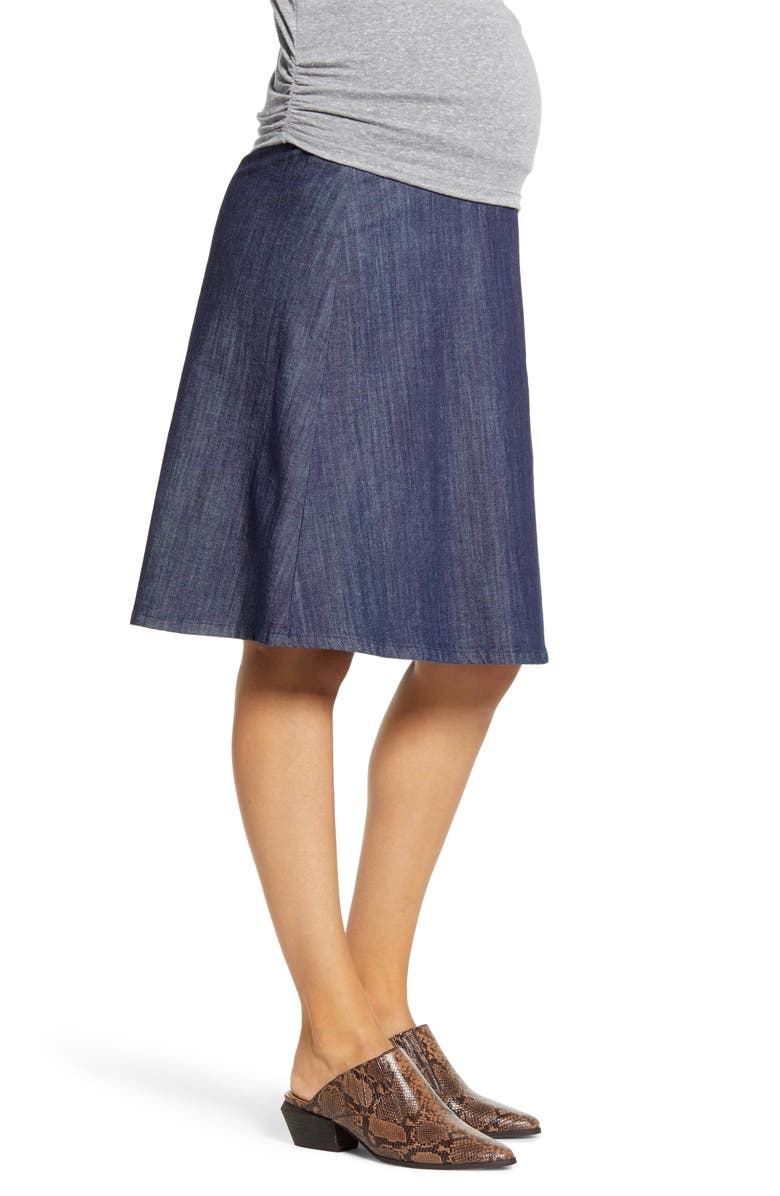 Maternal America Flared Maternity Skirt, Alternate, color, 