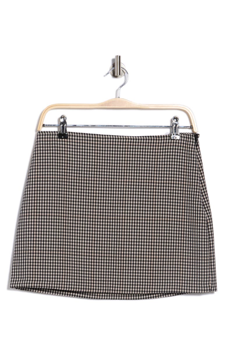 matty m. Plaid A-Line Miniskirt, Alternate, color, Black