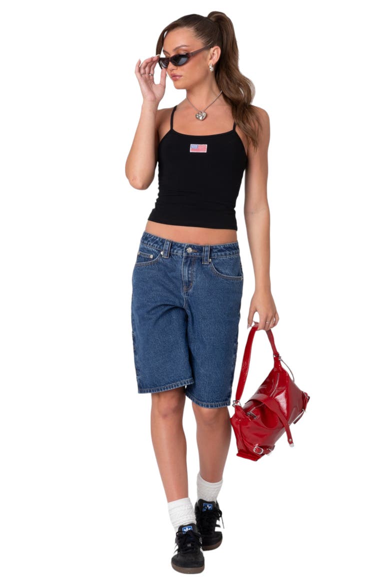 USA Stretch Cotton Camisole, Alternate, color, BLACK