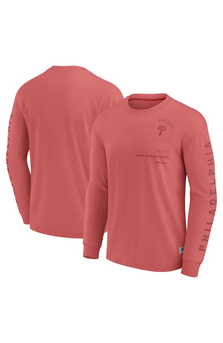 FANATICS Men's Fanatics Red Philadelphia Phillies Elements Future Ground Tonal Info Long Sleeve T-Shirt, Main, color, Red