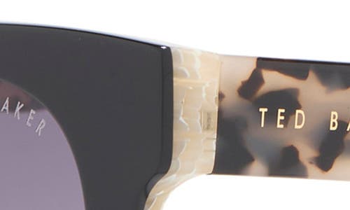 Ted Baker 50mm Round Sunglasses In Black