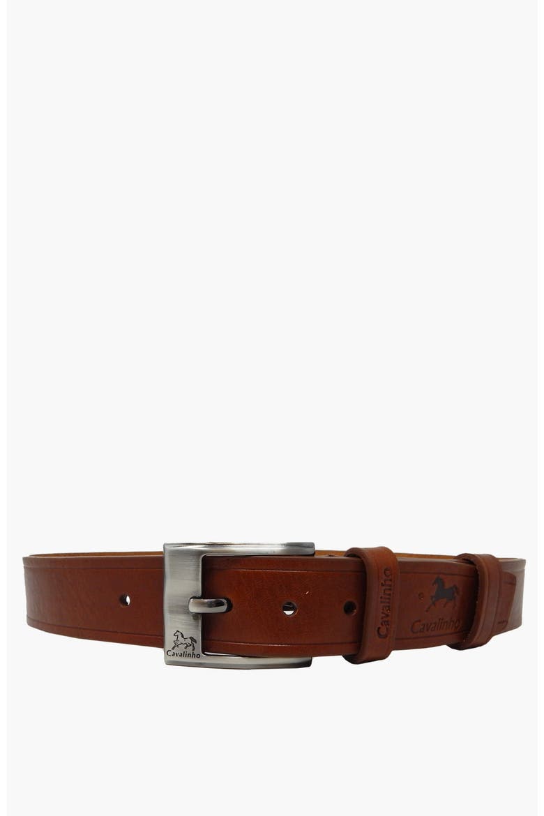 Gentleman Smooth Leather Belt 514, Main, color, Camel Brown