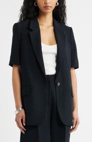 Open Edit Curator Short Sleeve Blazer