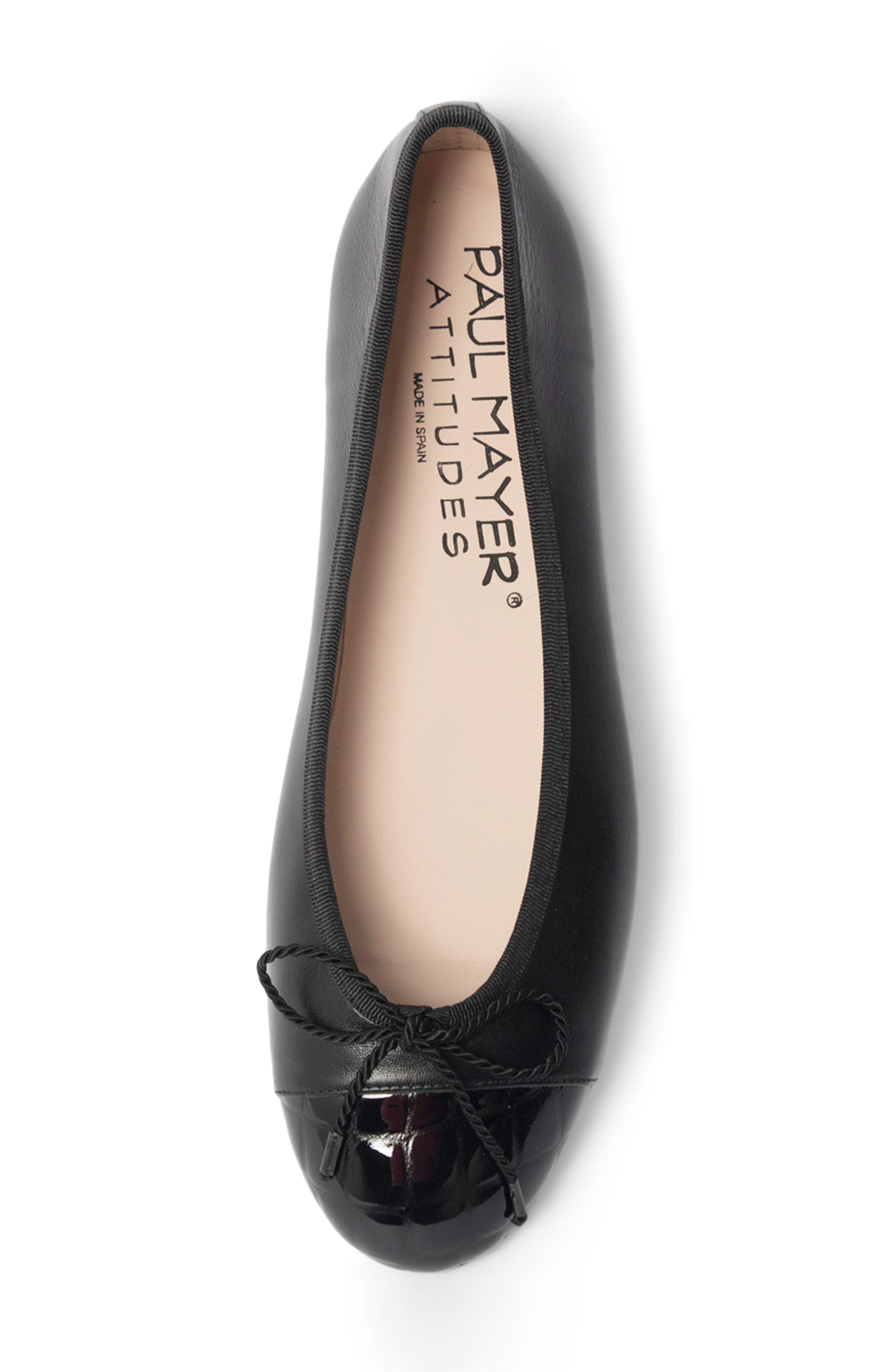 Best Cap Toe Ballet Flat, Alternate, color, BLACK