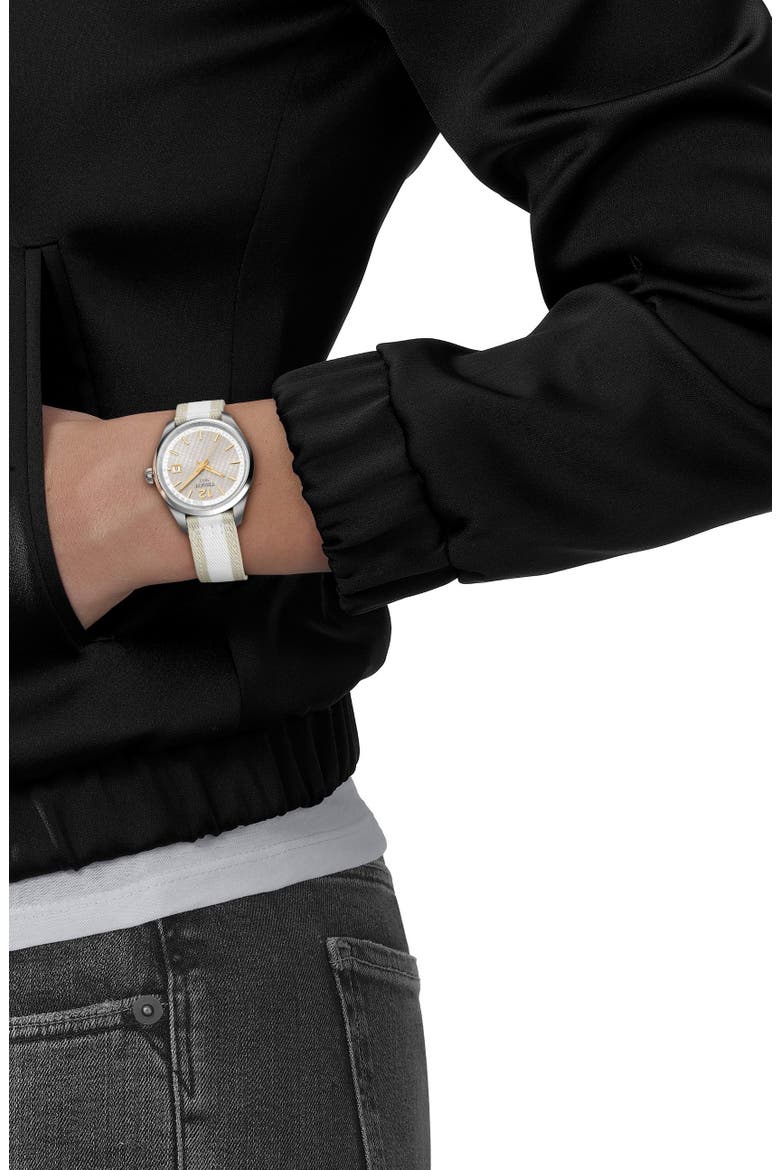 PR 100 Cycling Webbing Strap Watch, 34mm, Alternate, color, GREY