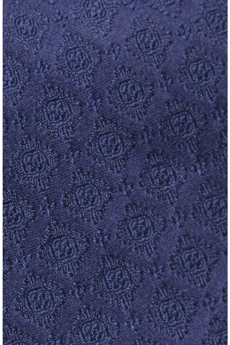 Halley Neat Silk Tie, Alternate, color, NAVY