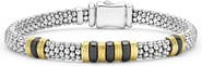LAGOS Men's Black Caviar Triple Station Caviar Bracelet