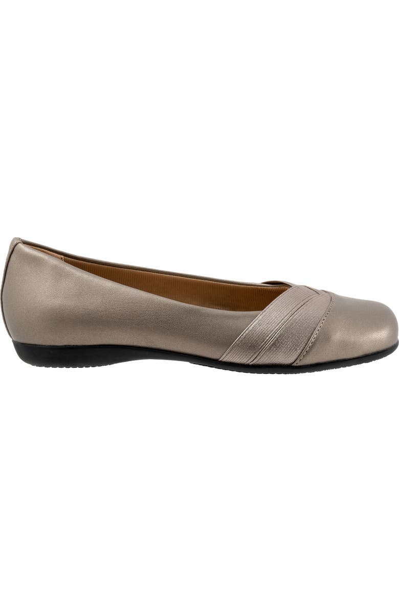 Trotters Stella Flat, Alternate, color, Pewter