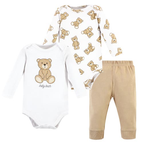 Hudson Baby Cotton Bodysuit And Pant Set In White