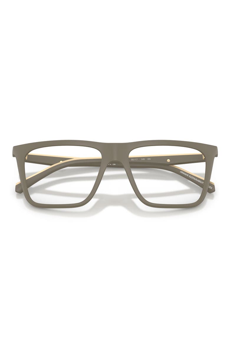 54mm Square Optical Glasses, Alternate, color, MATTE BEIGE / CLEAR