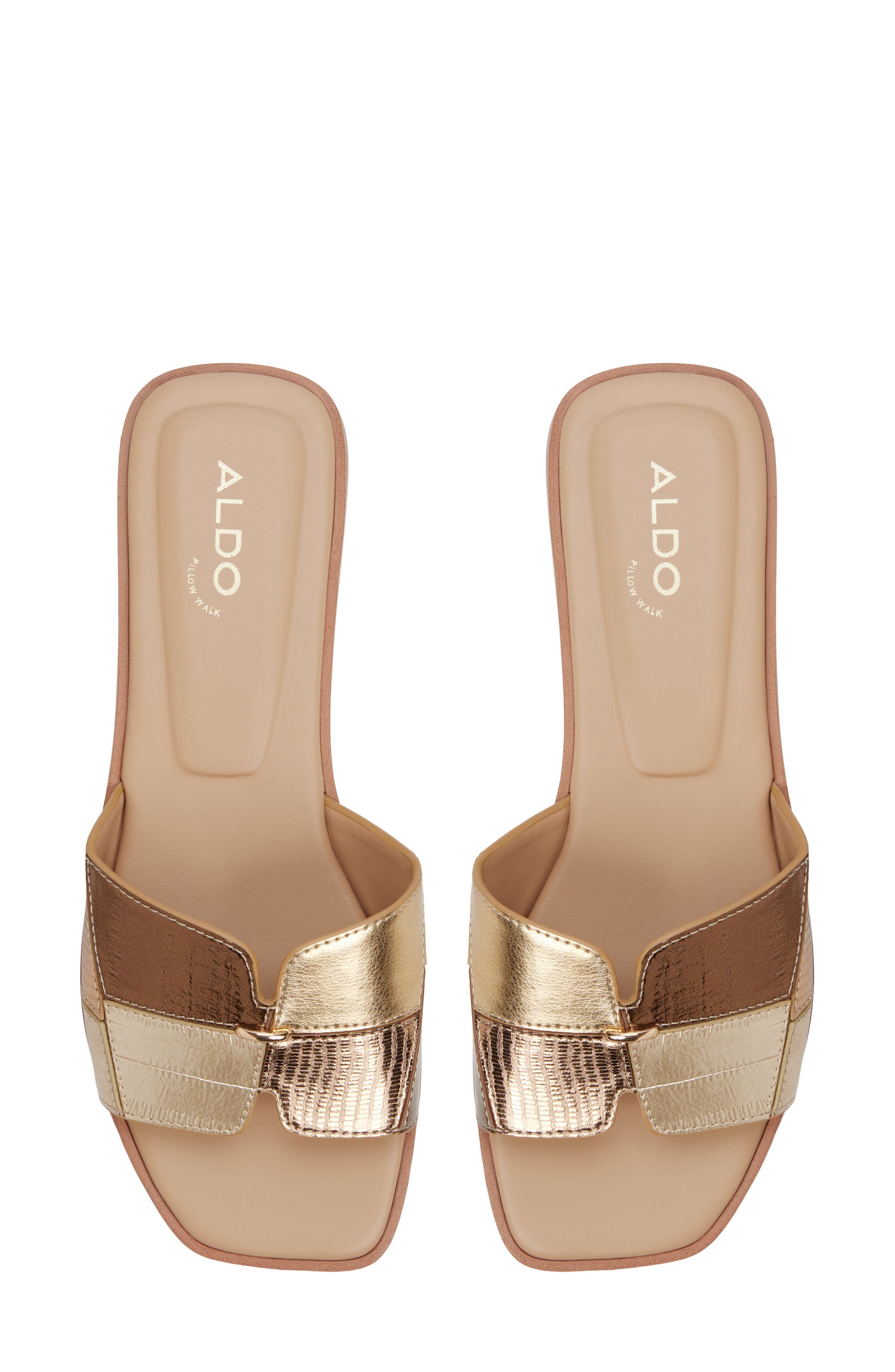 Itsandalmix Leather Slide Sandal, Alternate, color, GOLD