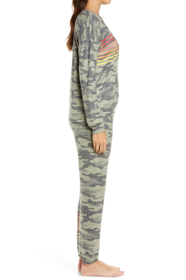 Peachy Jersey Pajamas, Alternate, color, SAGE