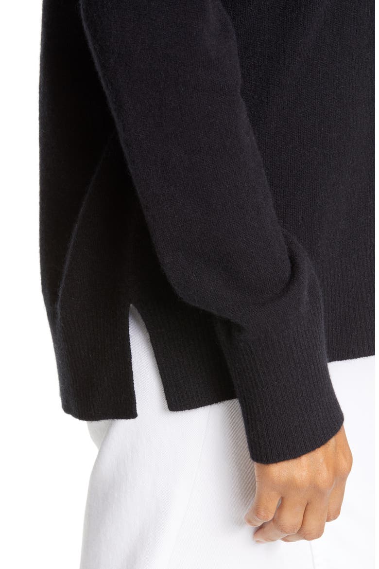 V-Neck Cashmere Sweater, Alternate, color, BLACK