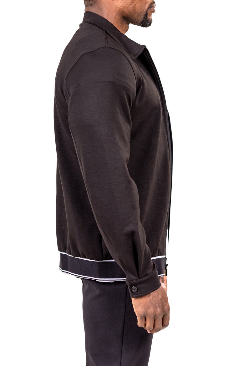 Marthyr Zip Sweater, Alternate, color, BLACK