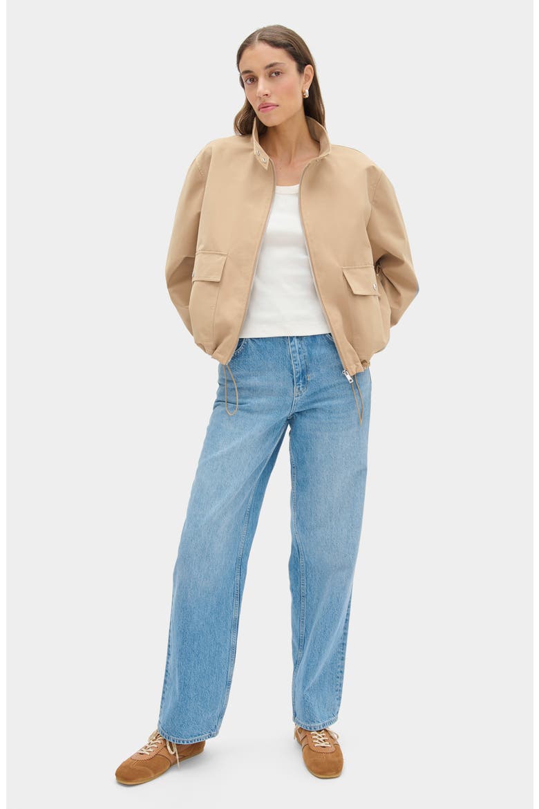 Brody Bubble Hem Jacket, Alternate, color, CAMEL
