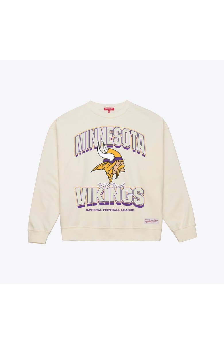 Mitchell & Ness Women's Mitchell & Ness Cream Minnesota Vikings Tonal Arch Sweatshirt, Alternate, color, Cream