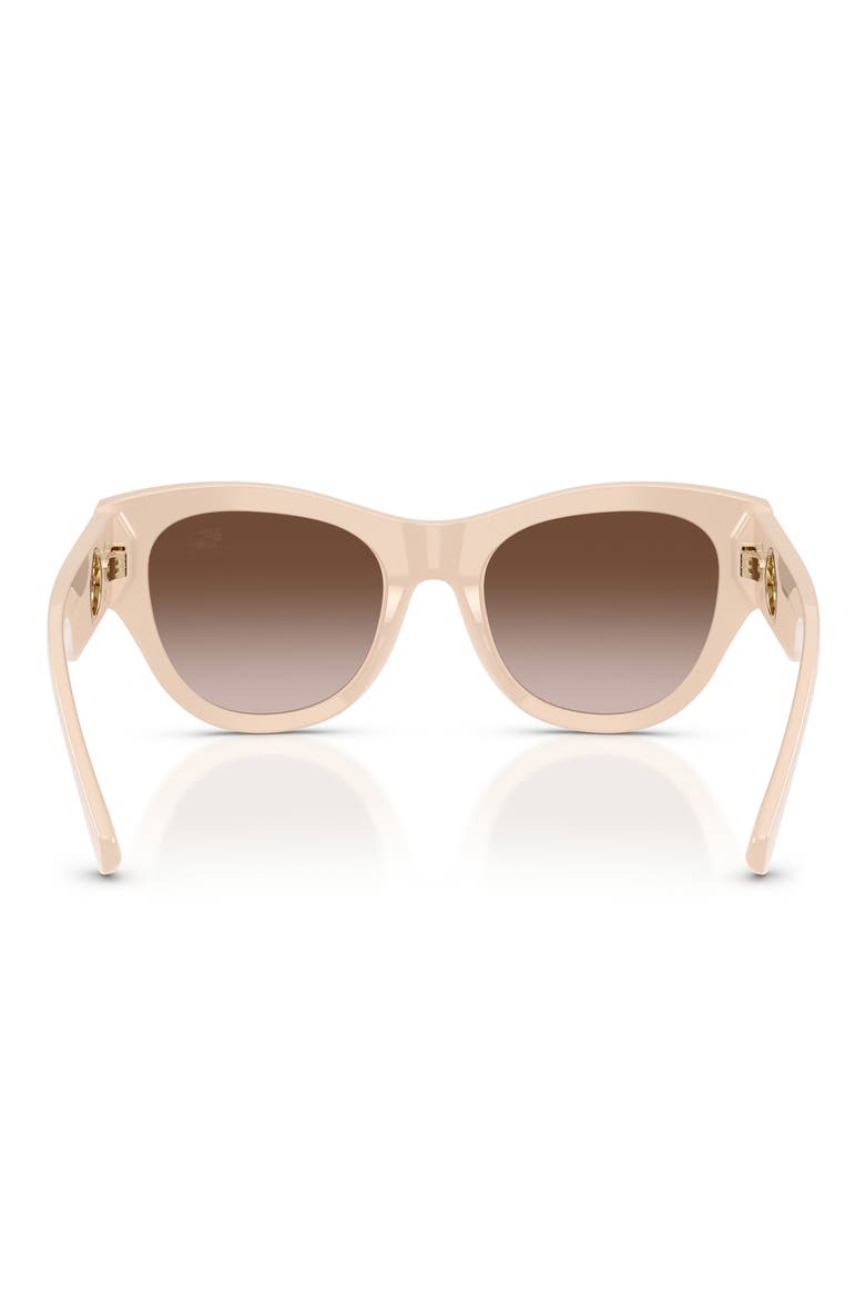 52mm Round Sunglasses, Alternate, color, PINK / BROWN GRADIENT