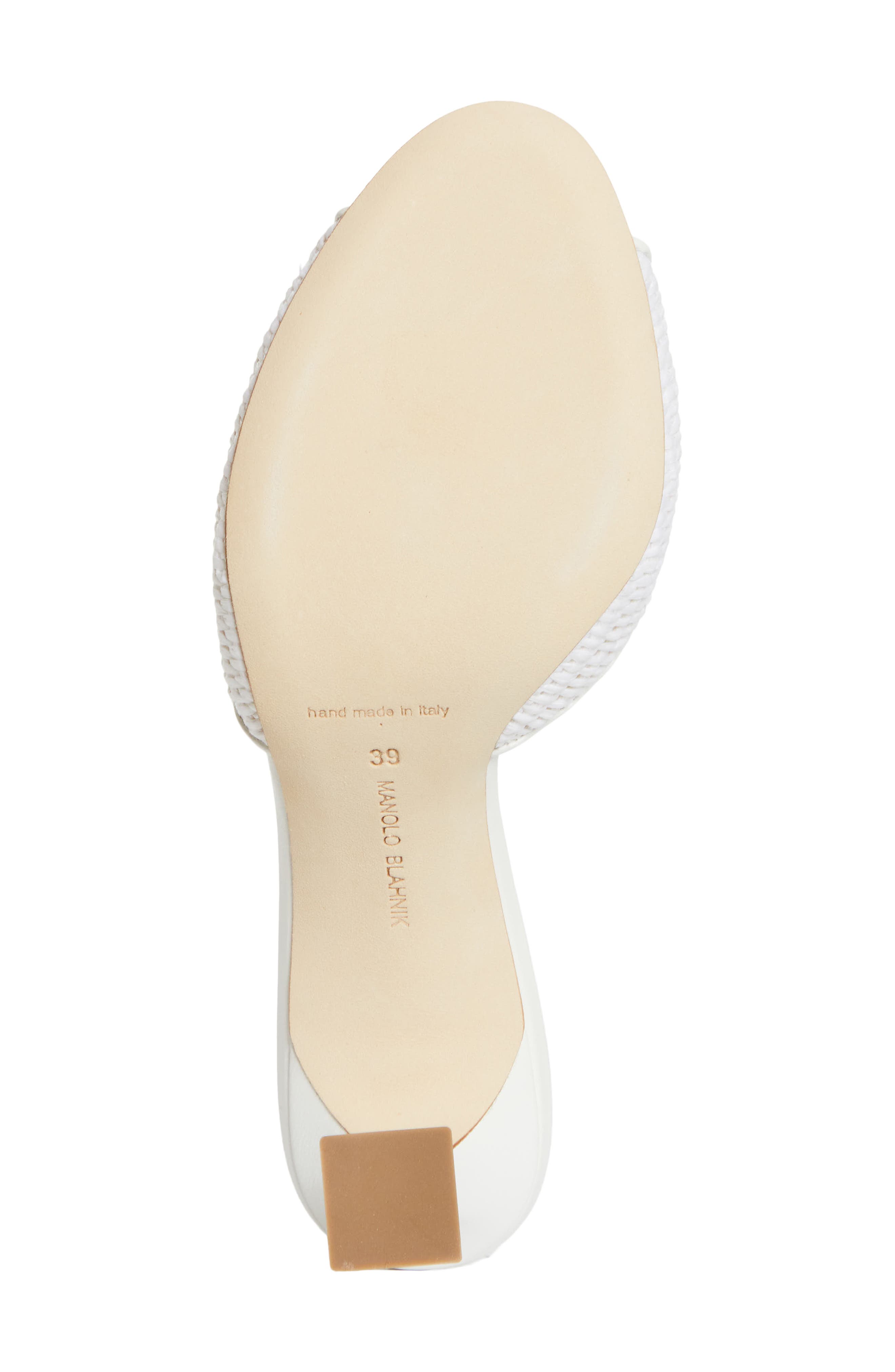 Manolo Blahnik Jadaron Slide Sandal, Alternate, color, White