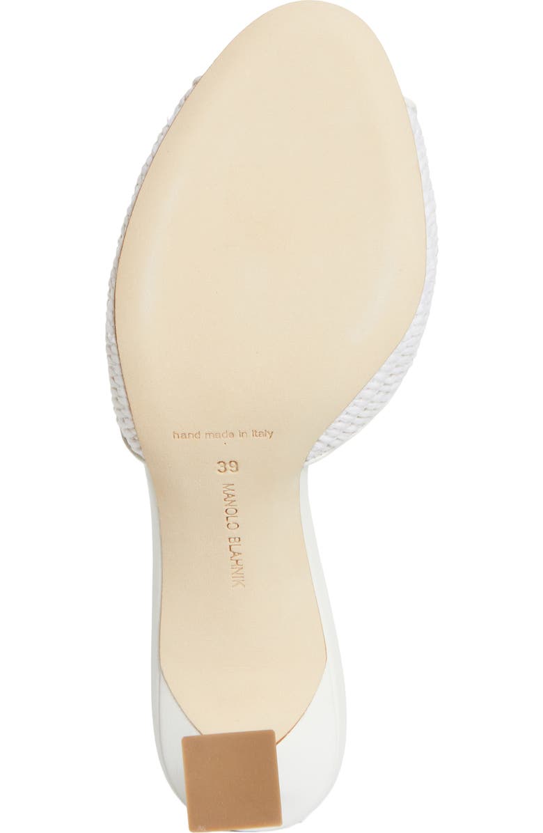 Manolo Blahnik Jadaron Slide Sandal, Alternate, color, White