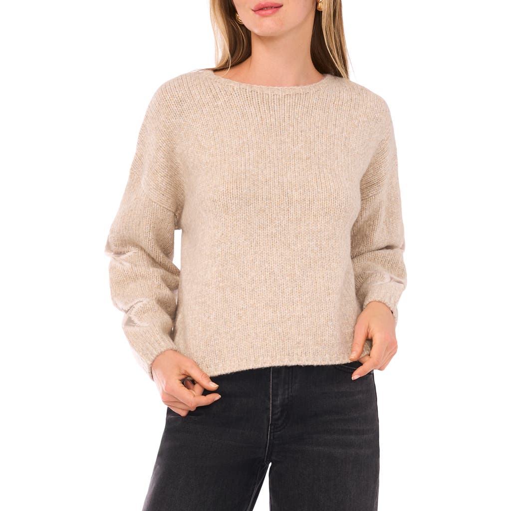 Halogen ® Cozy Star Sleeve Sweater In Neutral