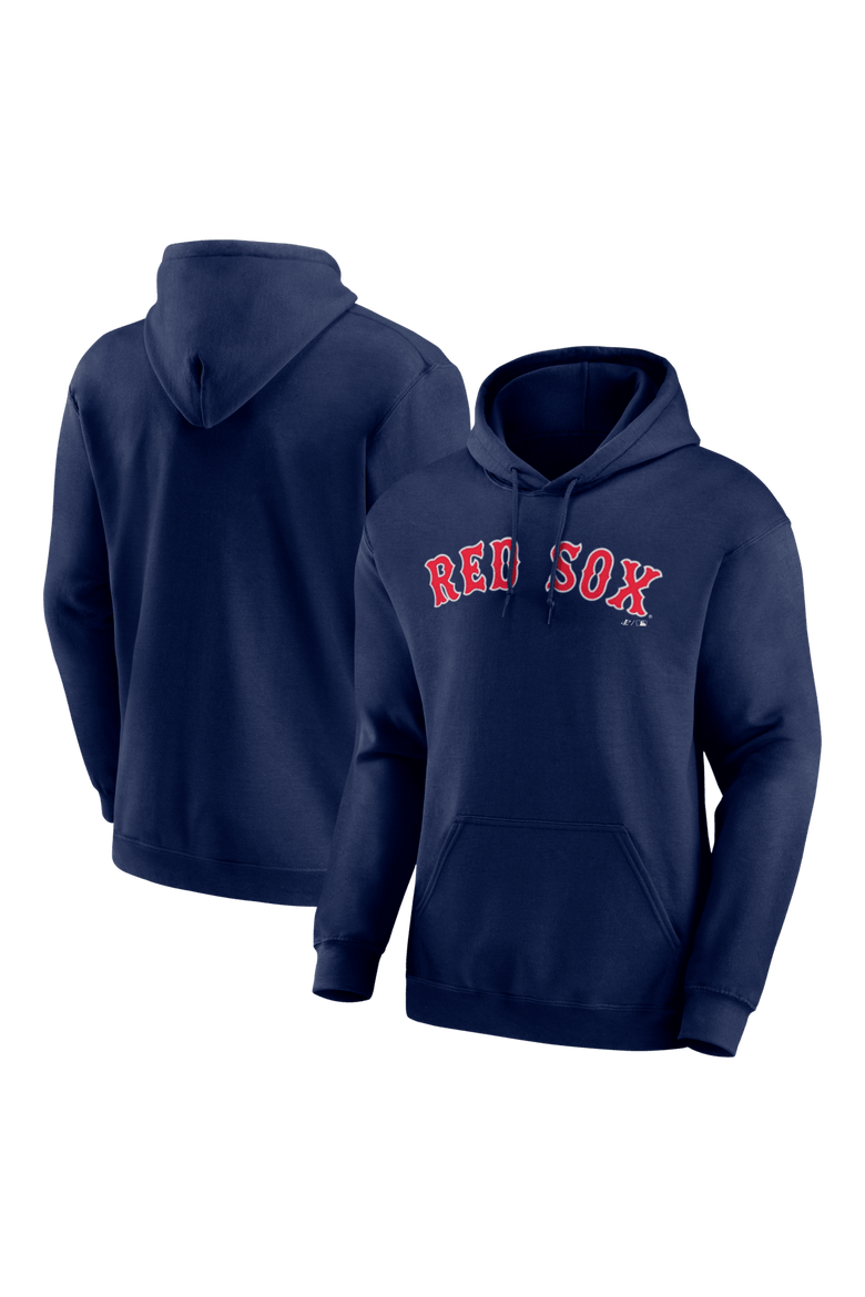 Men's Logo Athletic Navy Boston Red Sox Wordmark Hoodie, Main, color, Navy