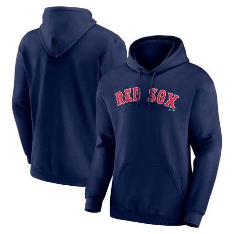 Men's Logo Athletic Navy Boston Red Sox Wordmark Hoodie
