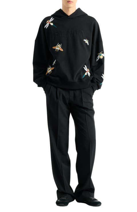 Embroidered Balmain Insect hoodie