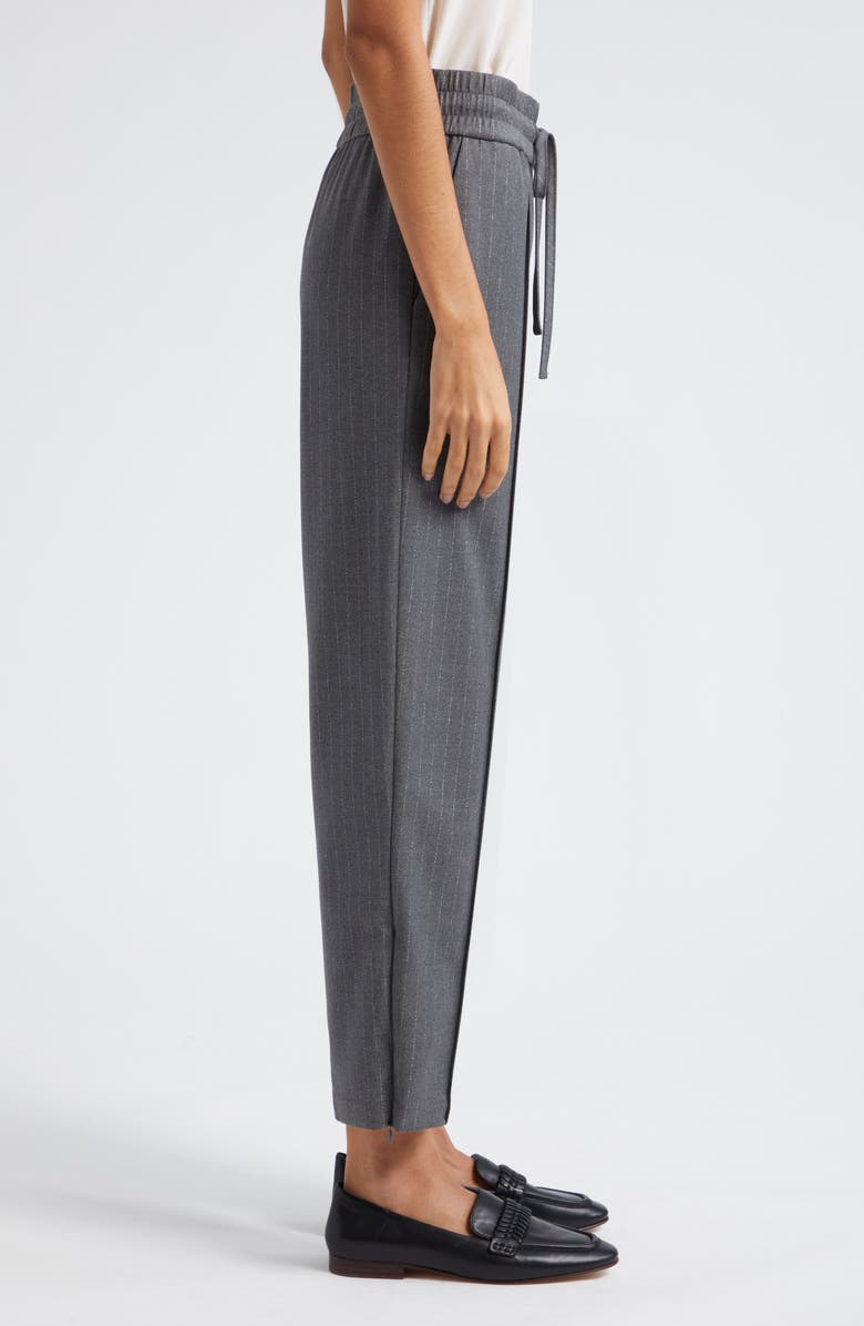 Cinq à Sept Adalie Metallic Pinstripe Pants, Alternate, color,
