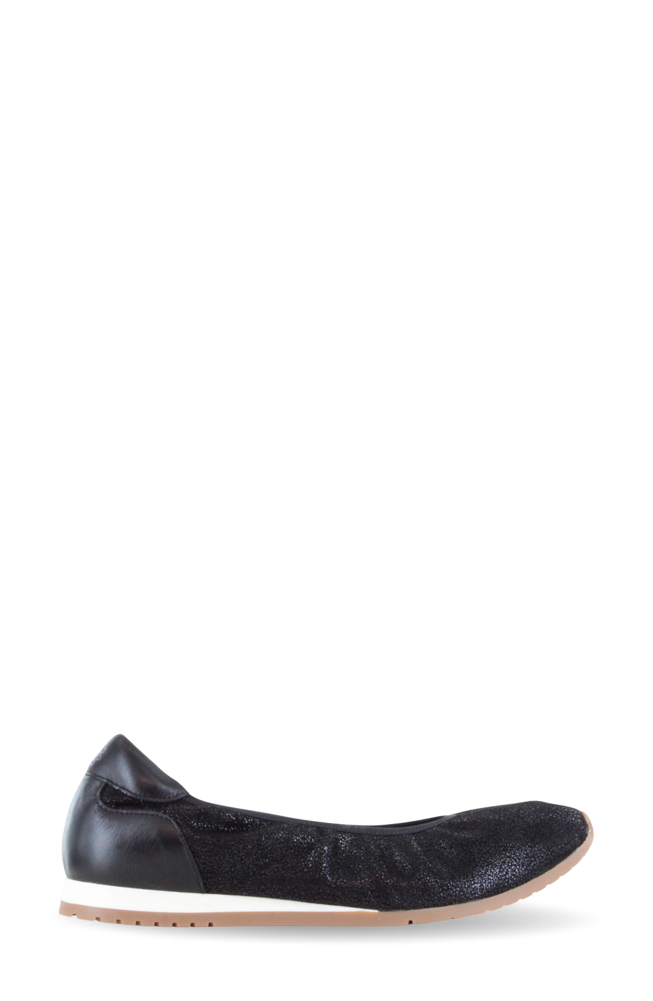 Echo Flat, Alternate, color, BLACK SUEDE