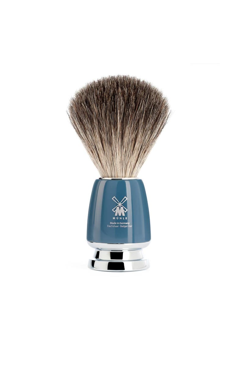 MÜHLE Rytmo Petrol Blue Pure Badger Shaving Brush, Main, color, Petrol Blue